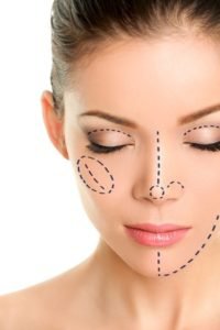 Tampa blepharoplasty and eyelid surgery model with her eyes closed