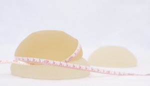 Tampa Breast Augmentation Implants being measured by the size.
