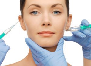 Tampa Dermal Filler Model Undergoing Treatment