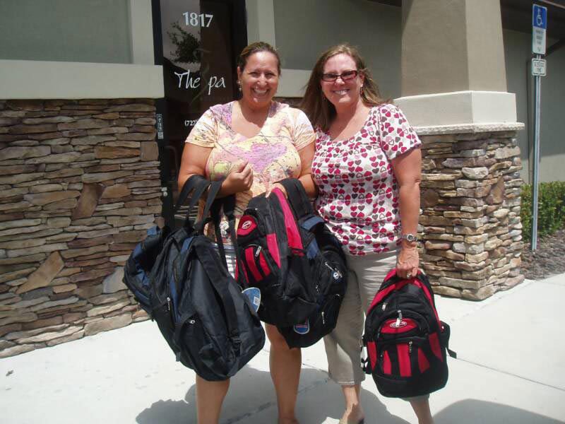 backpack giveaway photo